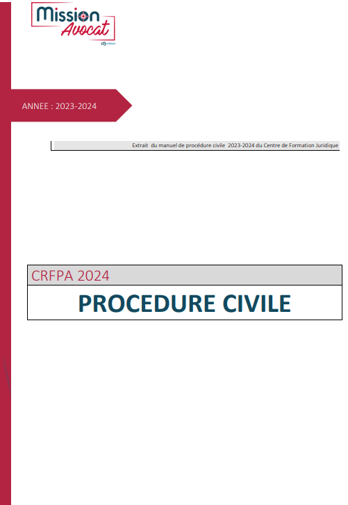 procédure civile manuel